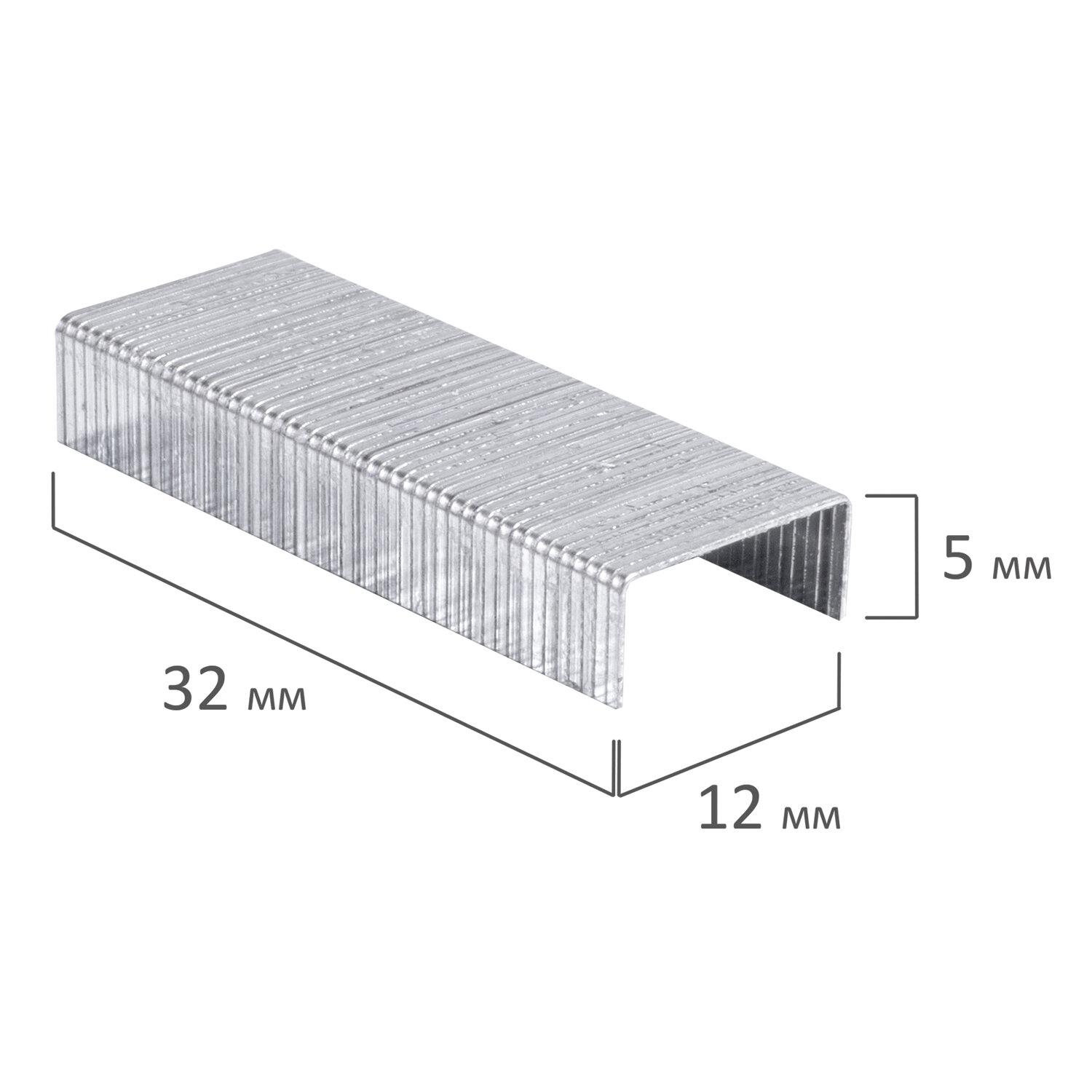 картинка Скобы для степлера № 24/6, 1000 шт, до 30 л, BRAUBERG, 220950 от магазина Альфанит в Кунгуре