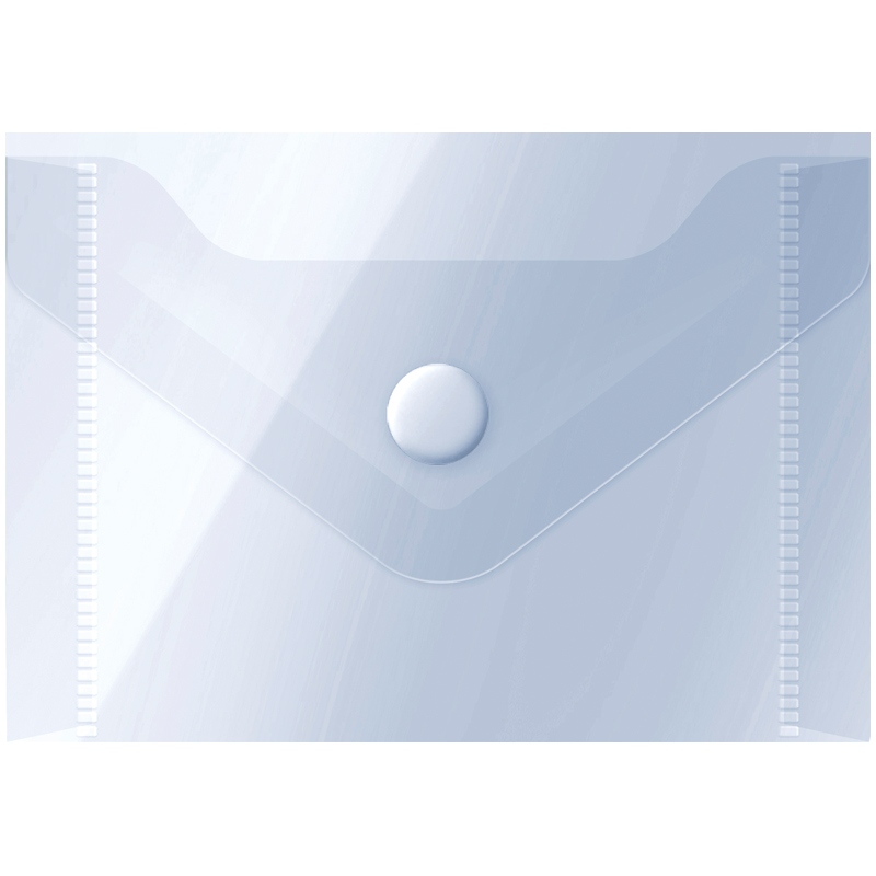 картинка Папка-конверт на кнопке, А7, 150 мкм, прозрачный, OfficeSpace, 267538 от магазина Альфанит в Кунгуре