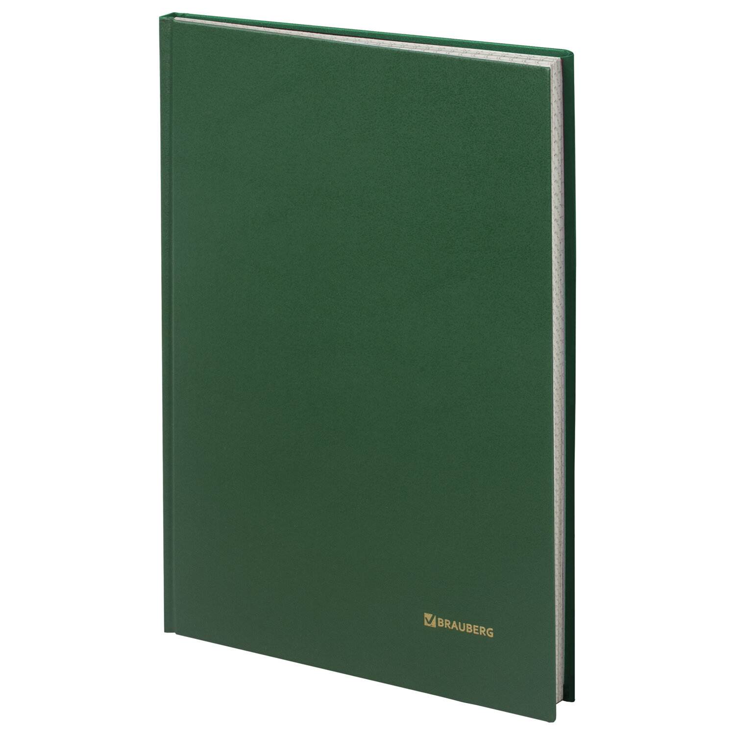 картинка Книга учета, А4, 96 л, клетка, зеленая, BRAUBERG, 130222 от магазина Альфанит в Кунгуре
