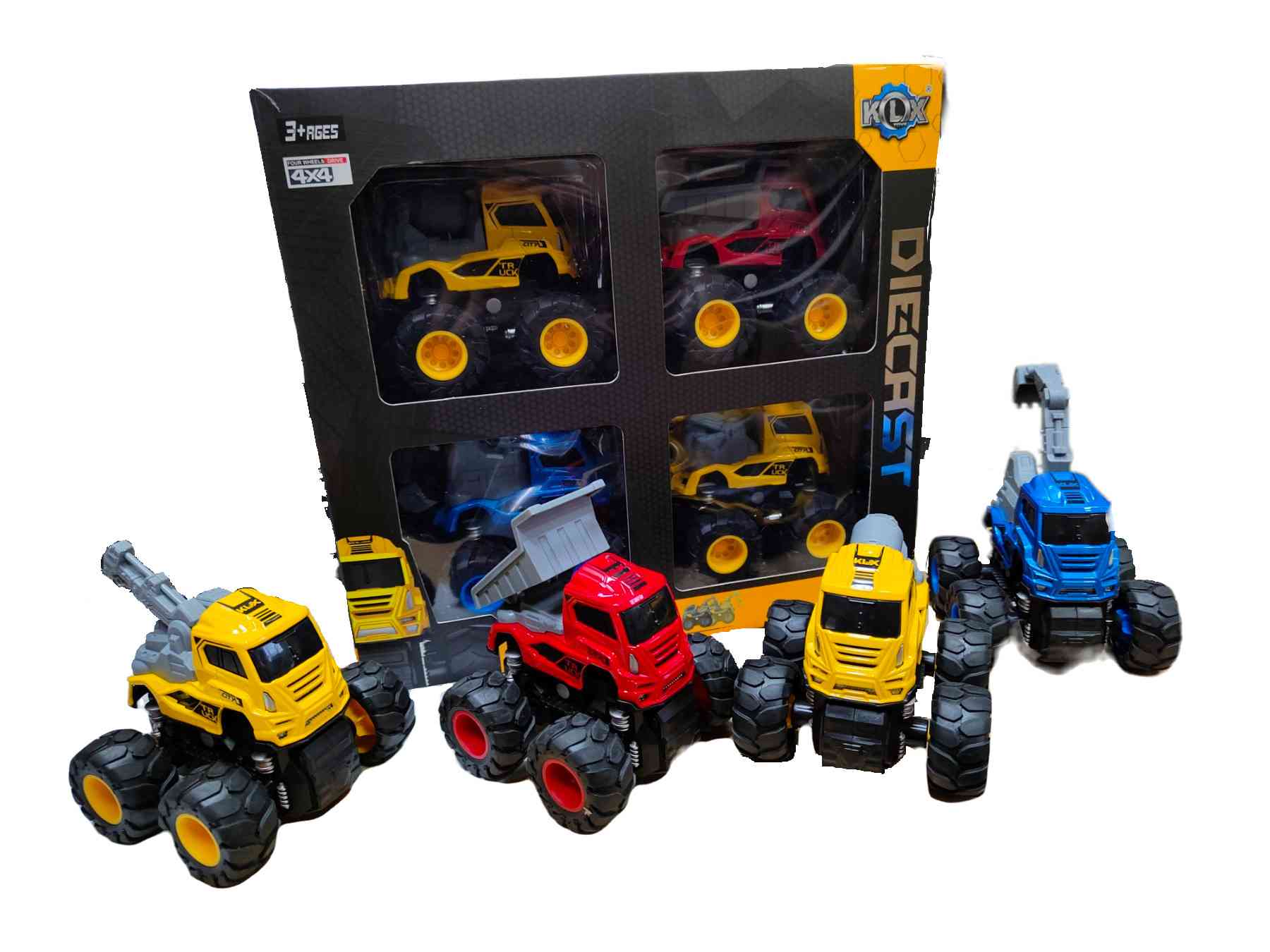 картинка Набор спецтехники, 4 шт, "Deicast Truck", KLX Toys, KLX600-99 от магазина Альфанит в Кунгуре