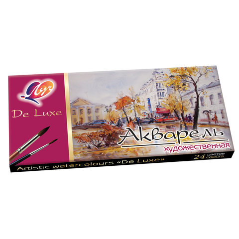 картинка Краски акварельные художественные, 24 цв, "Люкс", Луч, 14С1039-08 от магазина Альфанит в Кунгуре