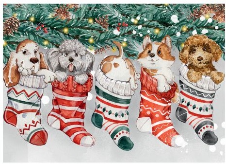 картинка Пазл 1500 эл., "Новогодние щенки", Фрея, PZL-1500/14 от магазина Альфанит в Кунгуре