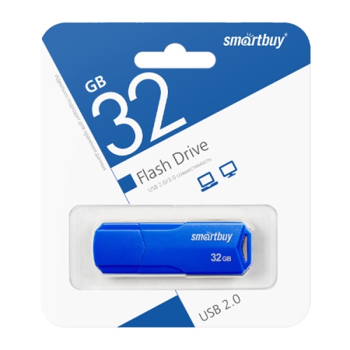 картинка Флеш-диск SmartBuy 32 GB, Clue, синий, SB32GBCLU-BU от магазина Альфанит в Кунгуре