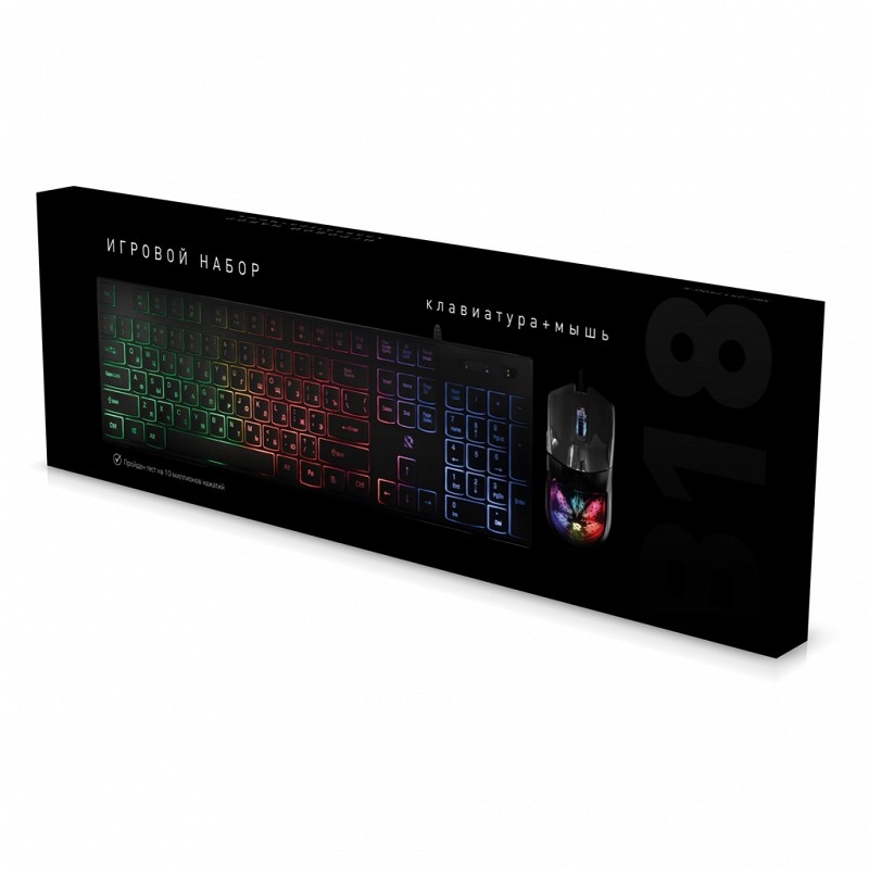 картинка Комплект проводной (клавиатура + мышь) игровой SmartBuy Rush Sparkle, USB, черный, подсветка, SBC-251750G-K от магазина Альфанит в Кунгуре