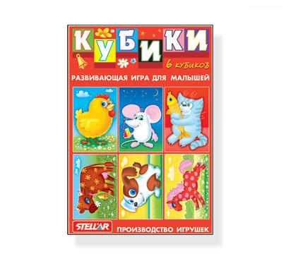 картинка Кубики 6 шт, "Игрушки", STELLAR, 00823 от магазина Альфанит в Кунгуре