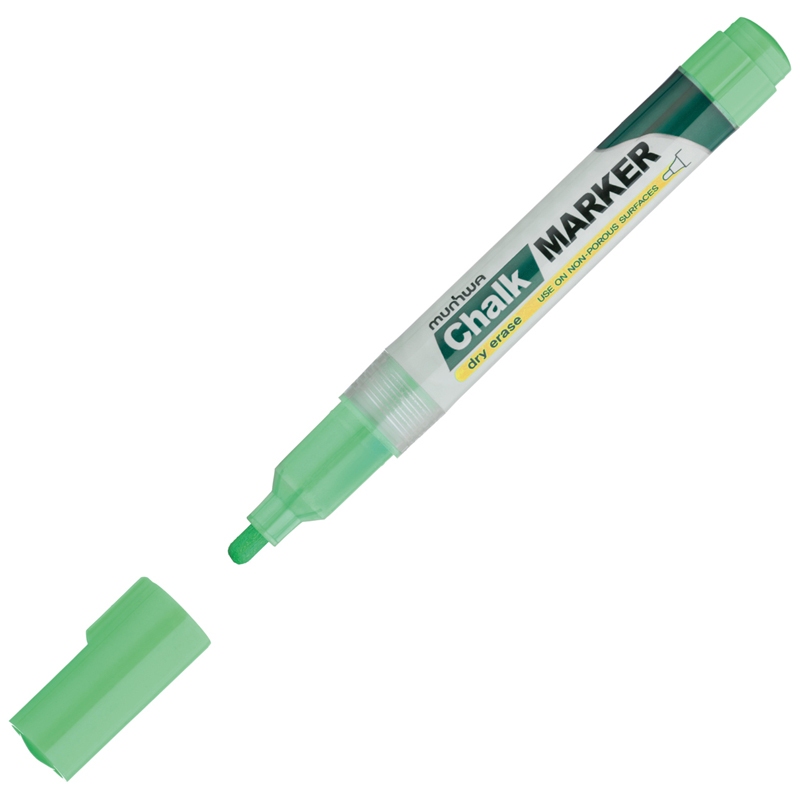 картинка Маркер меловой, 3 мм, зеленый, спиртовая основа, "Chalk Marker", MunHwa, CM-04 от магазина Альфанит в Кунгуре