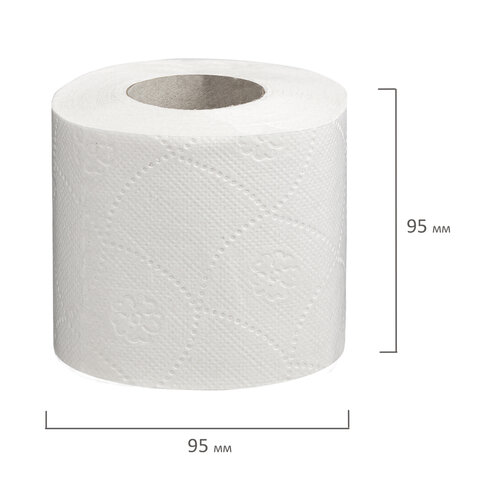 картинка Бумага туалетная, 8 шт, 2 слоя, 19 м, цвет белый, LAIMA, 126905 от магазина Альфанит в Кунгуре