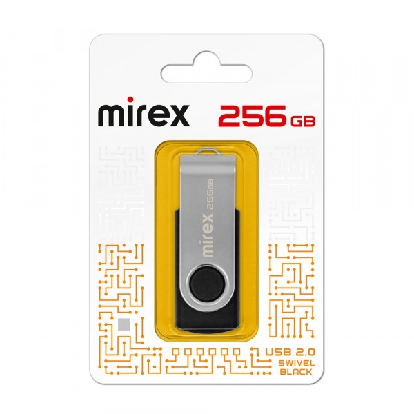картинка Флеш-диск Mirex 256 GB, Swivel, черный, 13600-FMURS256 от магазина Альфанит в Кунгуре