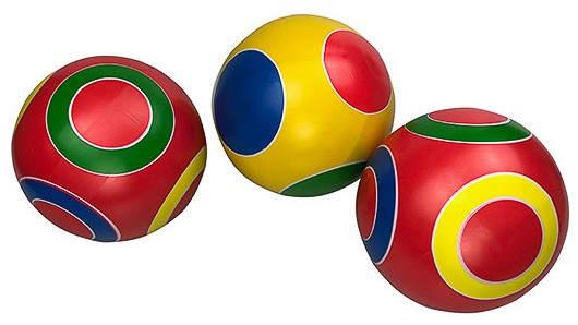 картинка Мяч детский, 12,5 см, ручное окрашивание, ассорти, Р3-125/Кл от магазина Альфанит в Кунгуре