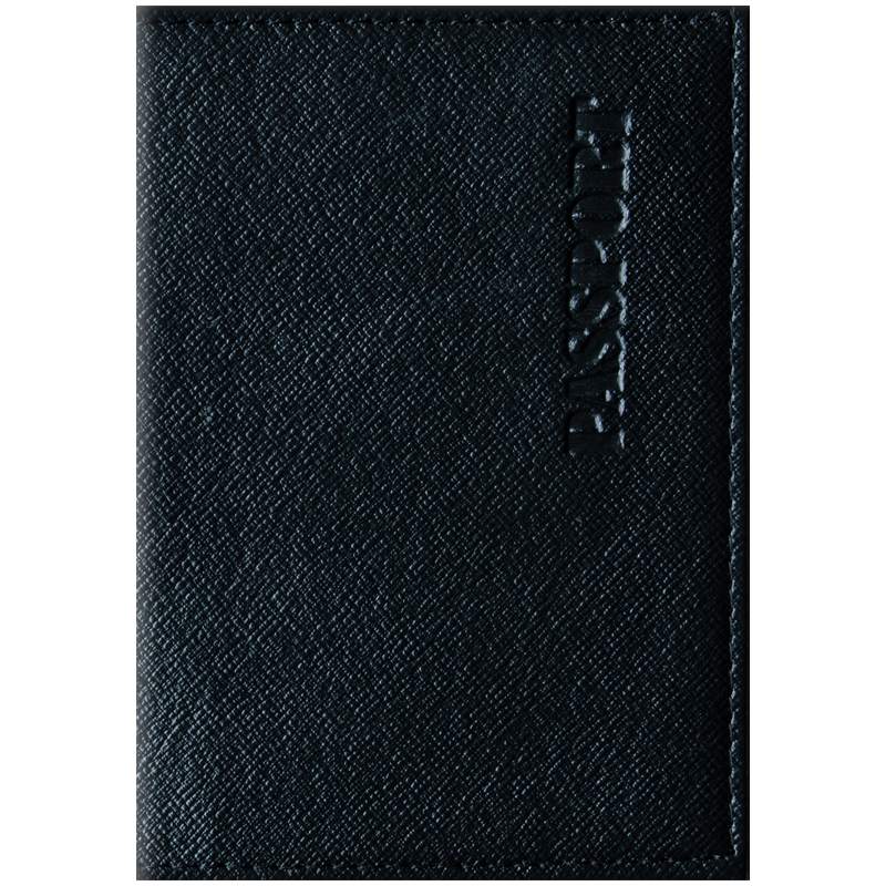 картинка Обложка для паспорта, кожзам, черный, "Бизнес", OfficeSpace, 254217 от магазина Альфанит в Кунгуре