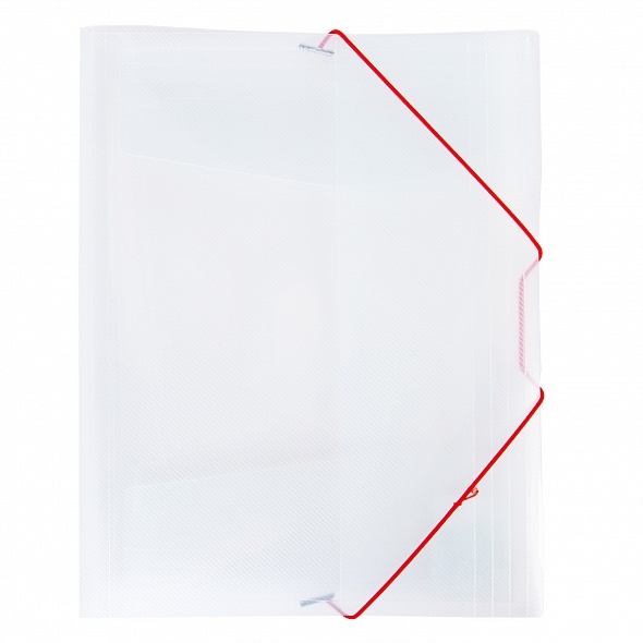картинка Папка на резинке, А4, 400 мкм, пластик, матовый/прозрачный, "Line", Hatber, Пк4р_03030 от магазина Альфанит в Кунгуре