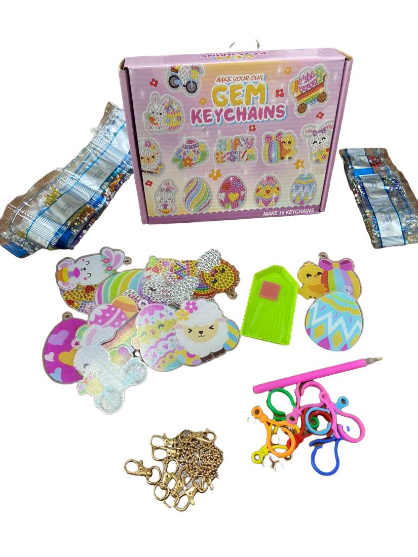 картинка Алмазная картина на брелоке, 15 эл., Gem Keychains от магазина Альфанит в Кунгуре