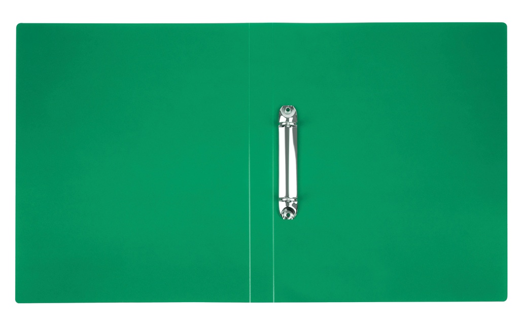 картинка Папка на 2-х кольцах, А4, 500 мкм, корешок 25 мм, пластик, зеленый, СТАММ, ММ-32174 от магазина Альфанит в Кунгуре