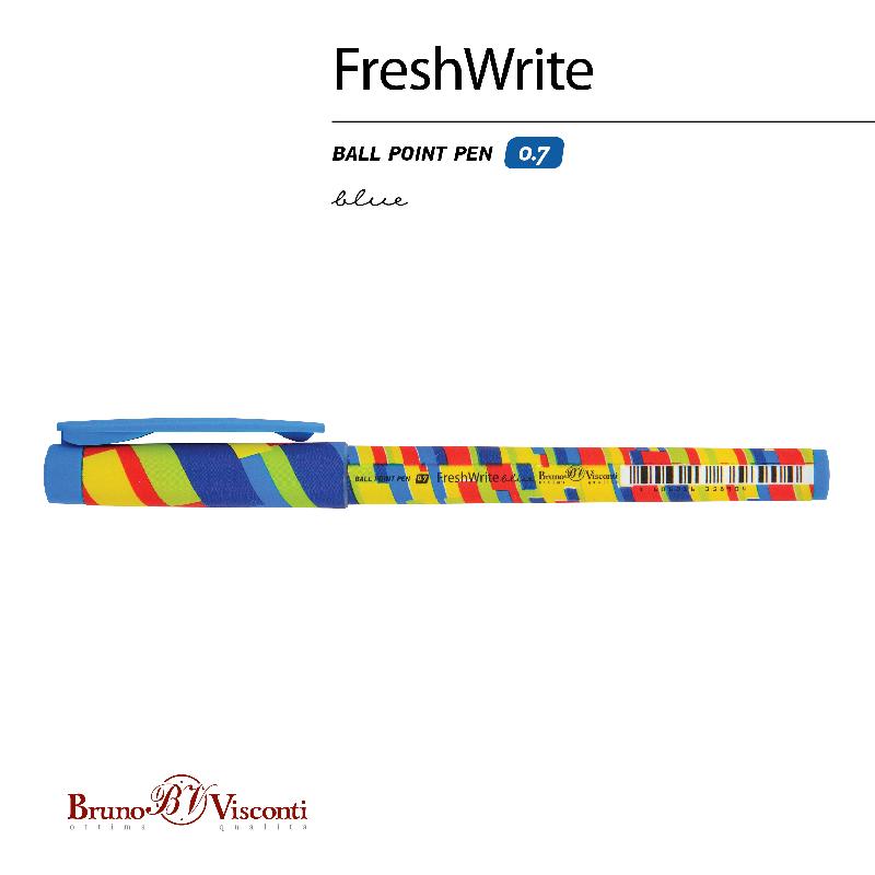 картинка Ручка шариковая, 0,7 мм, синяя, "FreshWrite", Bruno Visconti от магазина Альфанит в Кунгуре