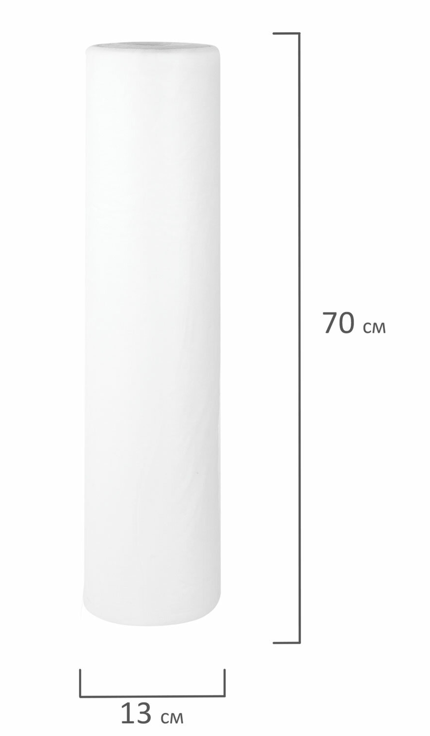 картинка Простыня рулонная, 100 шт, 70*200 см, спанбонд, белый, LAIMA, 631137 от магазина Альфанит в Кунгуре