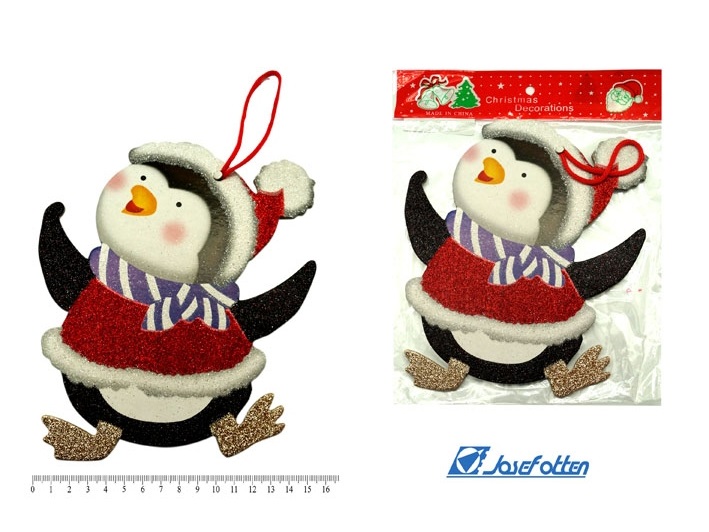 картинка Подвеска новогодняя, 19 см, "Пингвин", 6143 от магазина Альфанит в Кунгуре