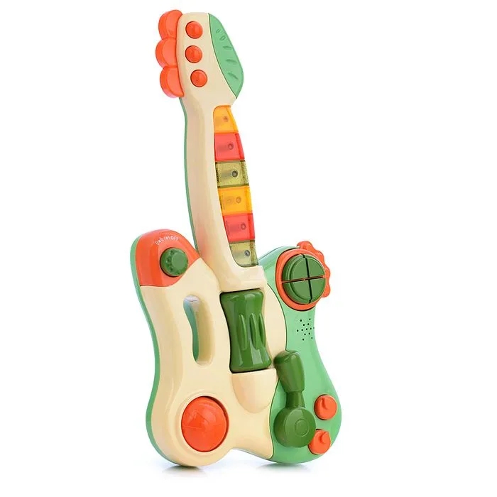 картинка Игрушка музыкальная, 38*19 см, свет, звук, "Гитара. Музыкальный малыш", 898-222 от магазина Альфанит в Кунгуре