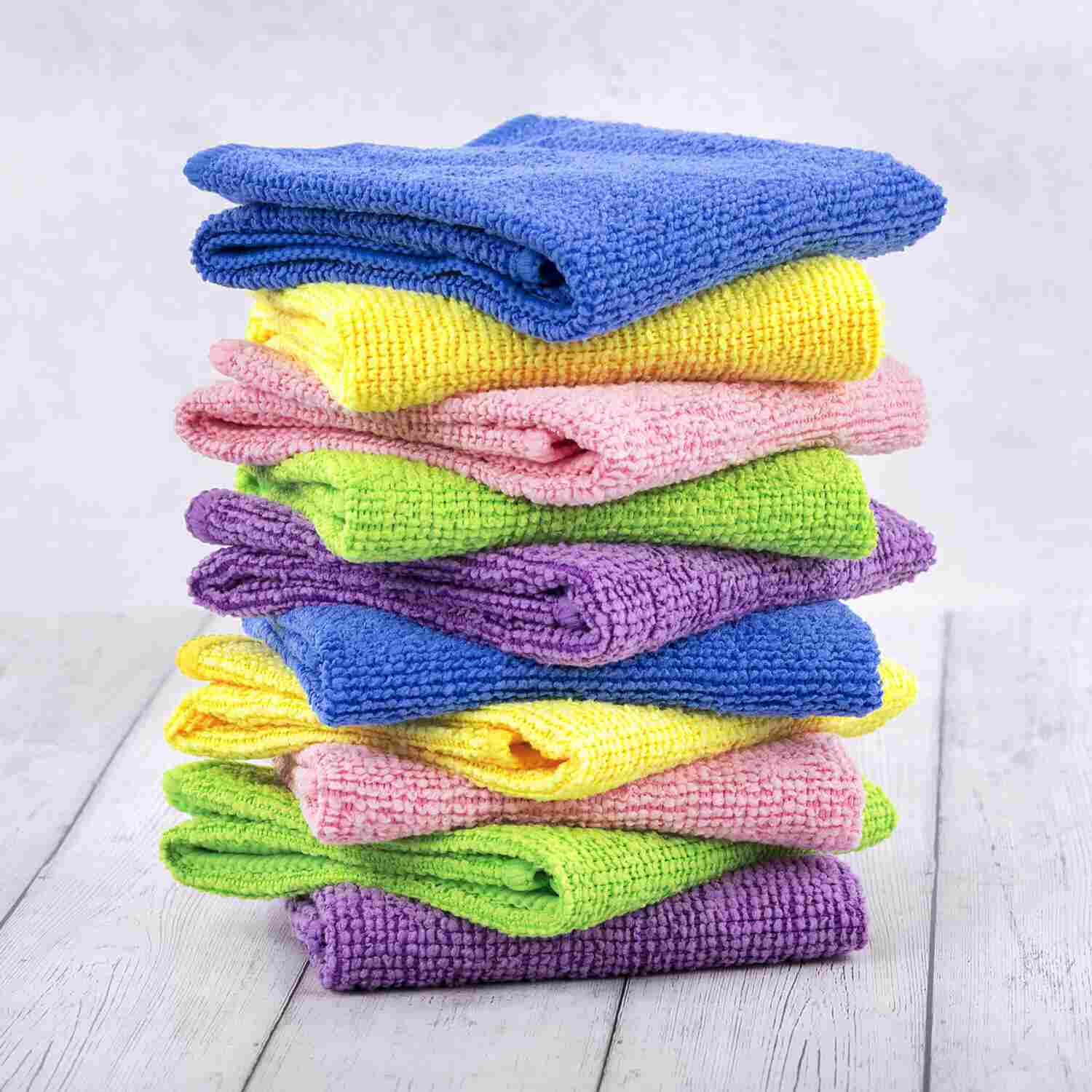 картинка Салфетки из микрофибры, 10 шт, 30*30 см, "Multi Colour Economy Pack 10", LAIMA, 607794 от магазина Альфанит в Кунгуре