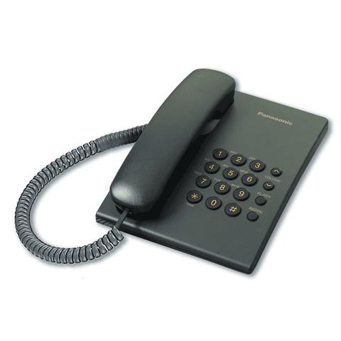 картинка Телефон проводной Panasonic KX-TS2350RUB, черный от магазина Альфанит в Кунгуре