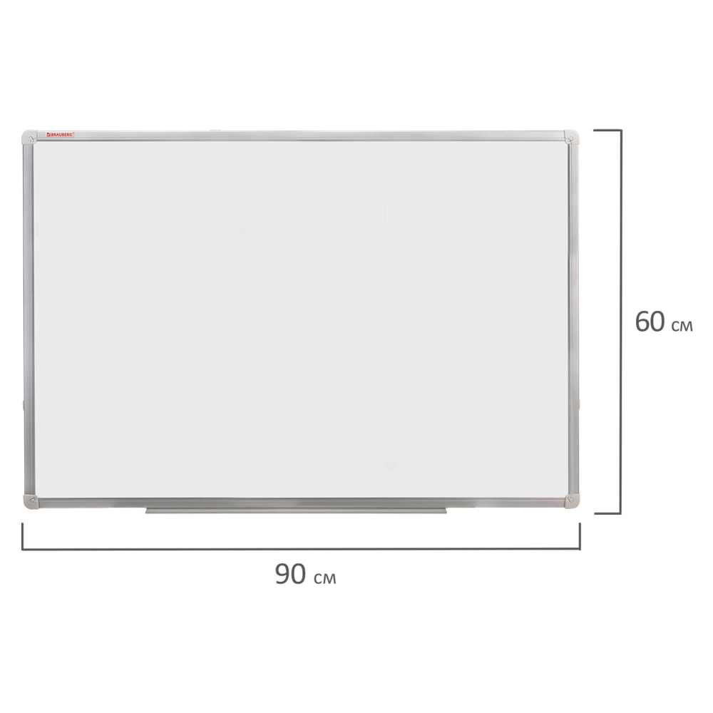 картинка Доска магнитно-маркерная, 60*90 см, алюминиевая рамка, "Стандарт", BRAUBERG, 235521 от магазина Альфанит в Кунгуре