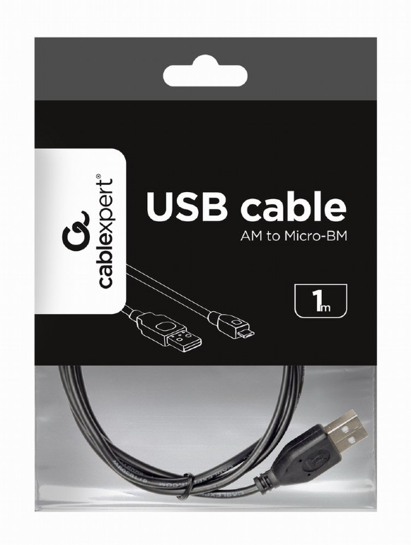 картинка Кабель зарядный для мобильных устройств Cablexpert Pro USB 2.0 AM — USB 2.0 microBM, 1,0 м, черный, CCP-mUSB2-AMBM-1M от магазина Альфанит в Кунгуре