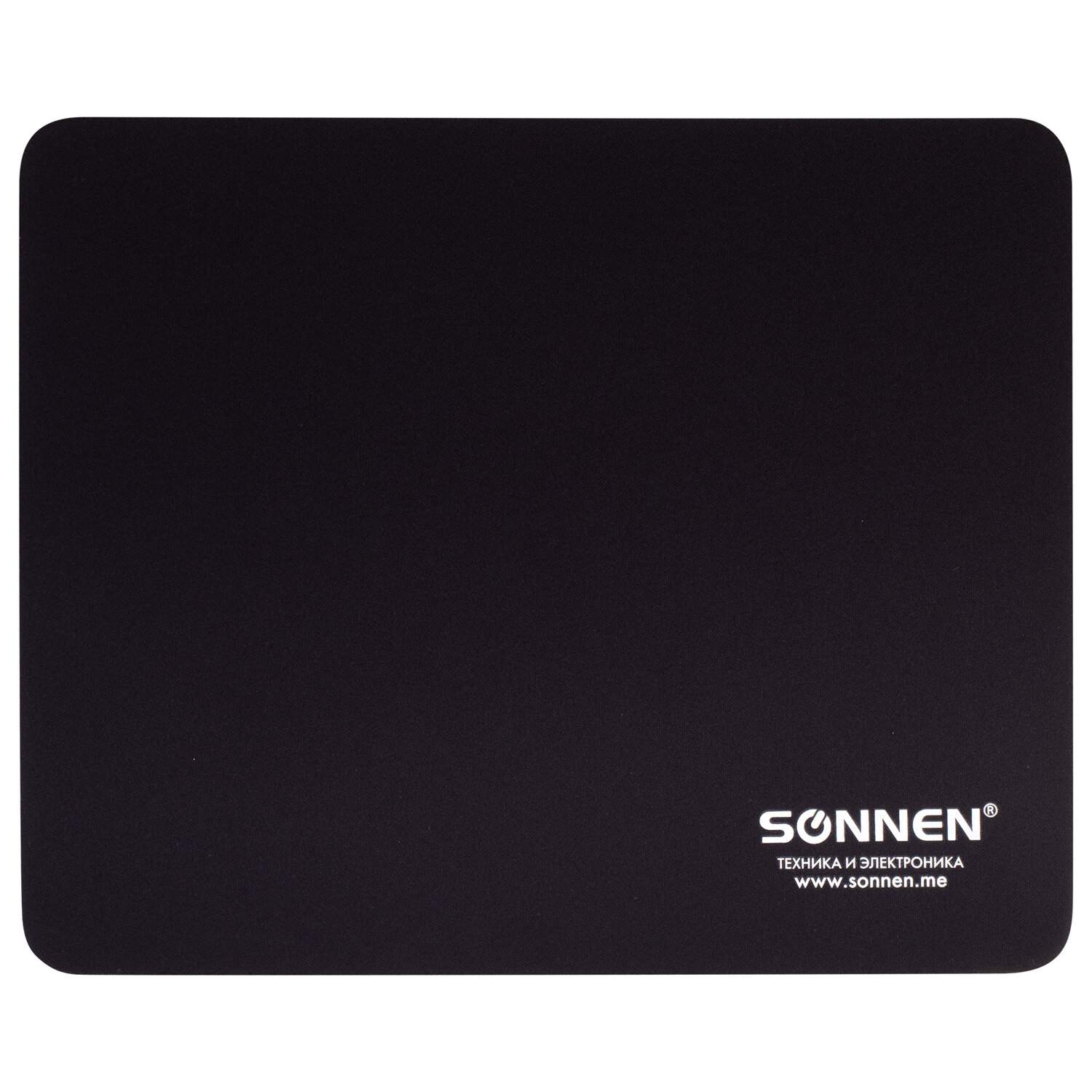 картинка Коврик для мыши SONNEN "Black", 220*180*3 мм, ткань/резина, 513309 от магазина Альфанит в Кунгуре