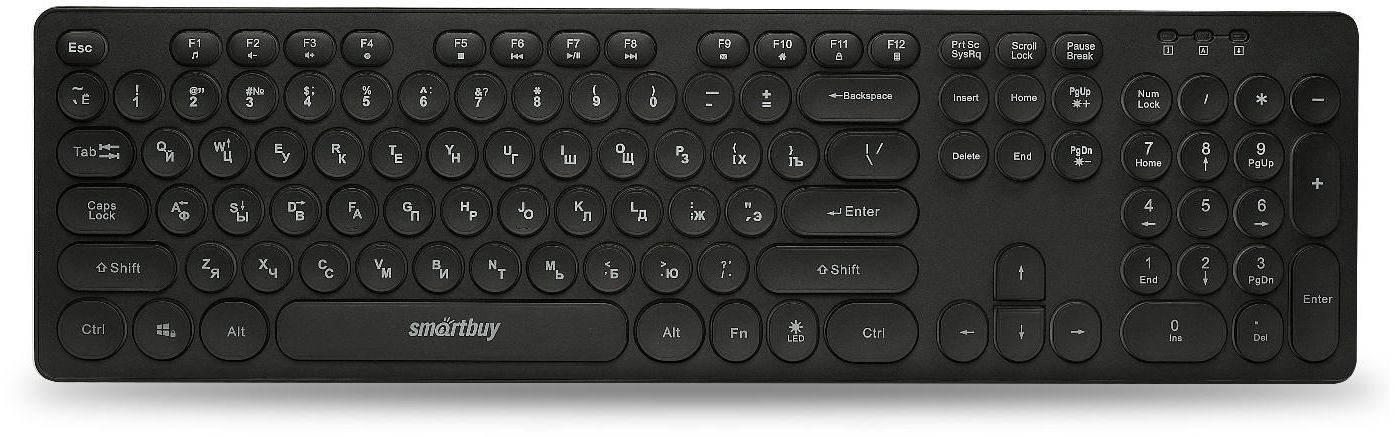 картинка Клавиатура проводная SmartBuy ONE 328, USB, черный, подсветка, SBK-328U-K от магазина Альфанит в Кунгуре