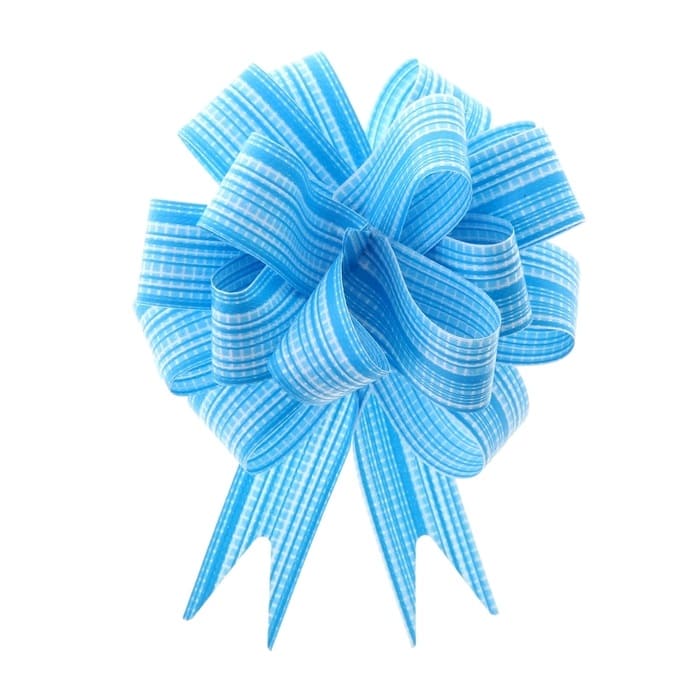 картинка Бант-шар, 1,8 см, голубой, "Тонкие полосы", 894776 от магазина Альфанит в Кунгуре