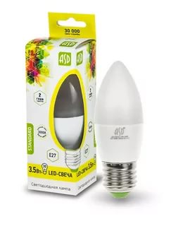 картинка Лампа ASD LED-СВЕЧА-standard 3.5Вт Е27 3000К 300Лм от магазина Альфанит в Кунгуре