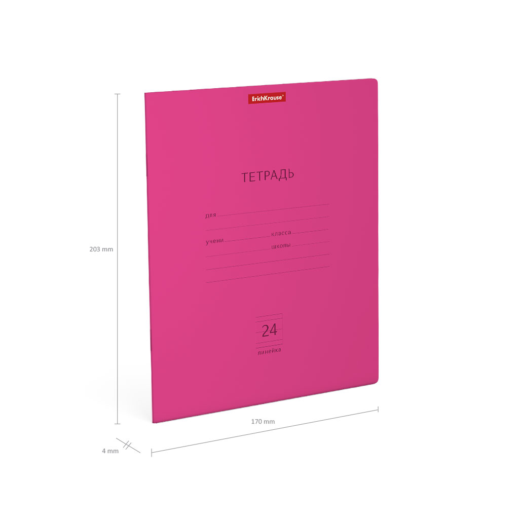 картинка Тетрадь 24 л, А5, линия, розовый, "Классика Neon", Erich Krause, 56554 от магазина Альфанит в Кунгуре
