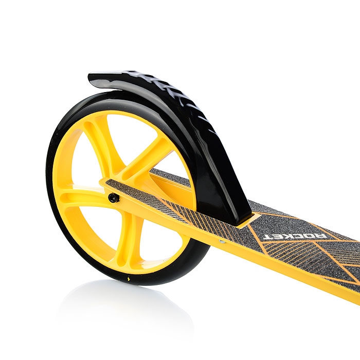 картинка Самокат 2-х колесный, до 150 кг, металл/пластик, желтый, Rocket, R0065, R0093.Y от магазина Альфанит в Кунгуре