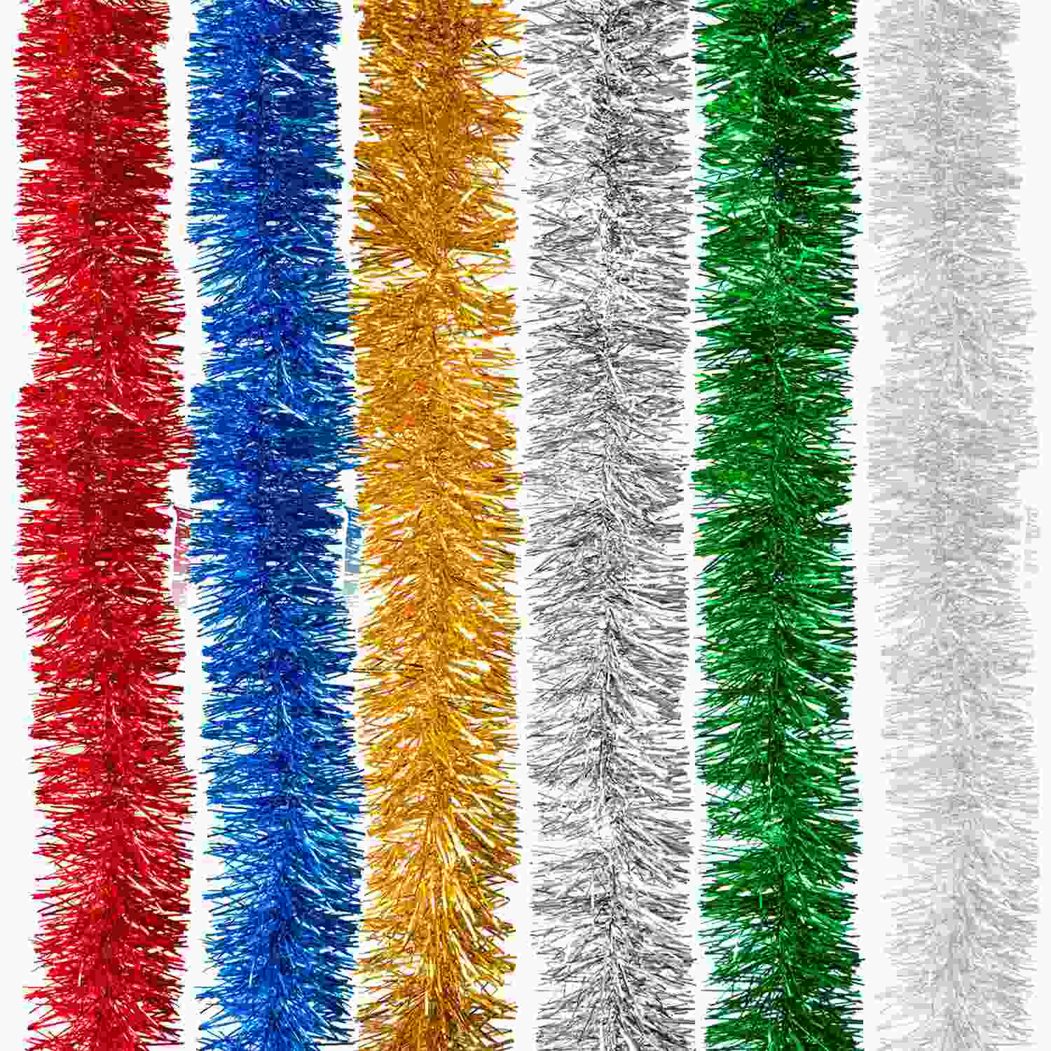 картинка Мишура, 2 м, ассорти, ворс 7 см, Золотая сказка, 592212 от магазина Альфанит в Кунгуре