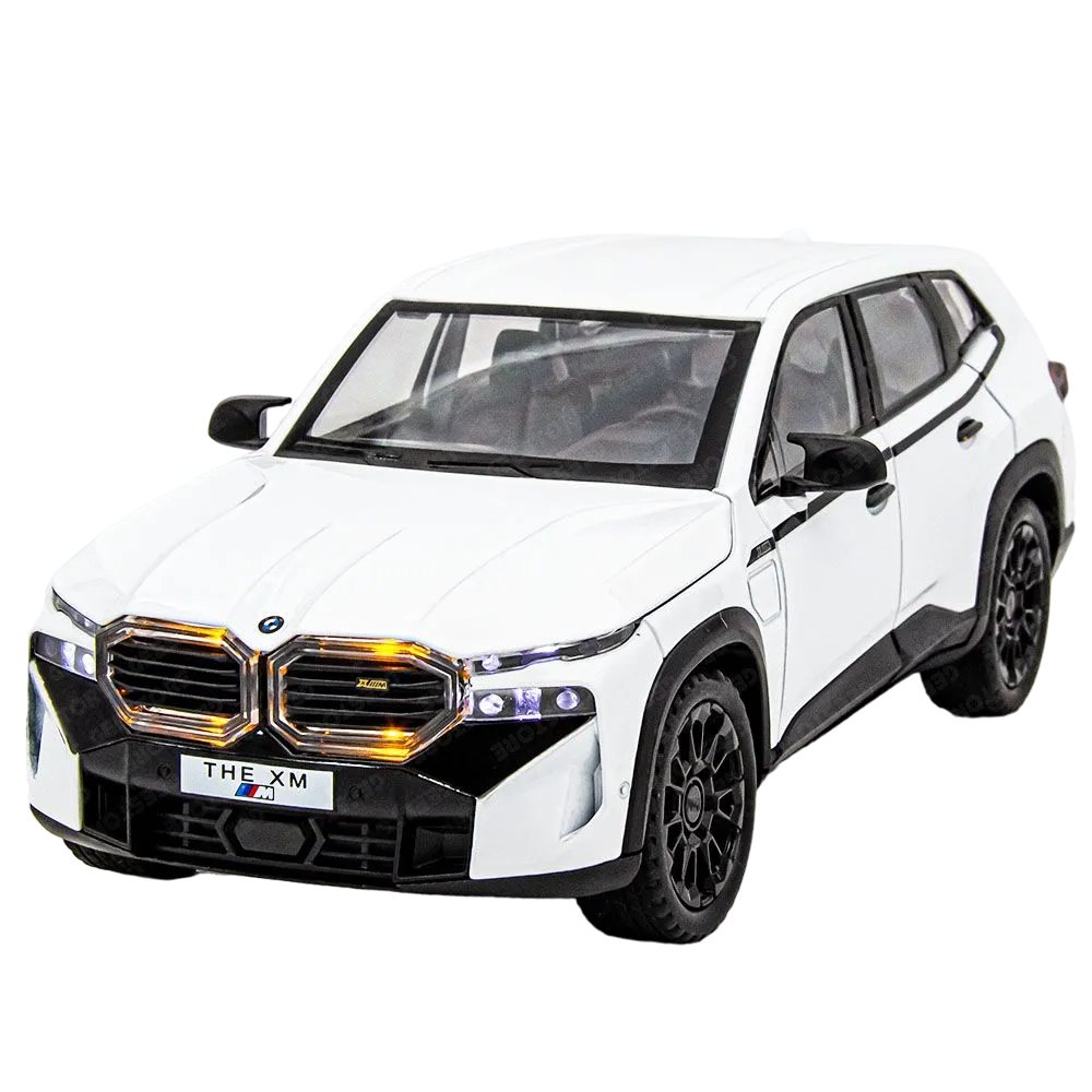 картинка Машина, 22 см, инерция, свет, звук, металл, белый, 1:24, "BMW XM", Die-Cast от магазина Альфанит в Кунгуре
