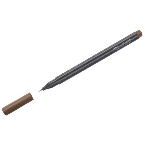 картинка Ручка капиллярная, 0,4 мм, коричневая, корп. черный, "Grip Finepen", Faber-Castell, 151680 от магазина Альфанит в Кунгуре