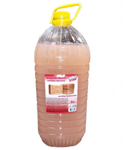картинка Мыло хозяйственное жидкое, 5 л, антибактериальное, Titan, НФ-00003826 от магазина Альфанит в Кунгуре