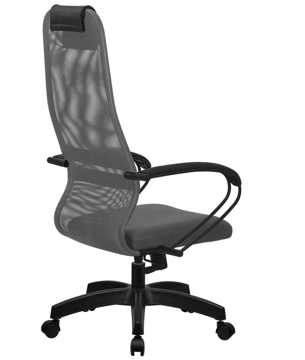 картинка Кресло офисное МЕТТА "SU-B-8", до 120 кг, пластик/ткань, серый, 532434 от магазина Альфанит в Кунгуре