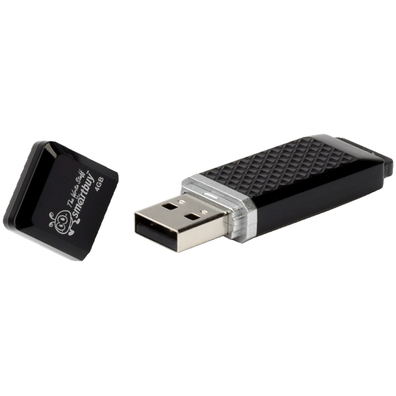 картинка Флеш-диск SmartBuy 4 GB USB 2.0, Quart series, черный от магазина Альфанит в Кунгуре