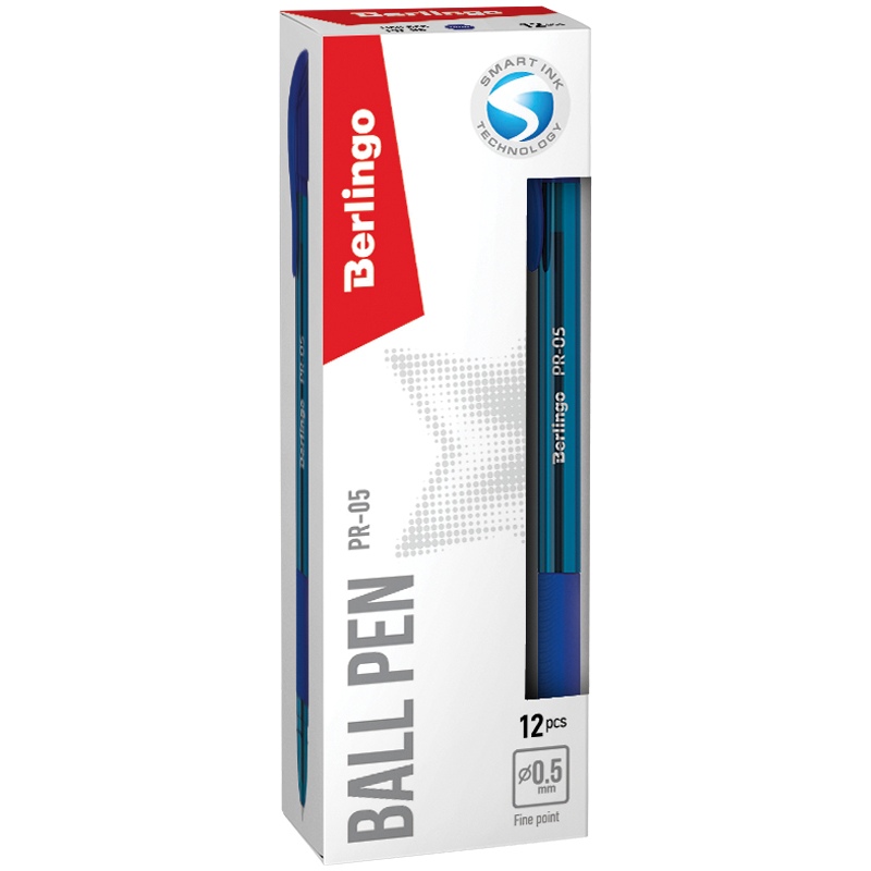 картинка Ручка шариковая, 0,5 мм, синяя, грип, "PR-05", Berlingo, CBp_50362 от магазина Альфанит в Кунгуре