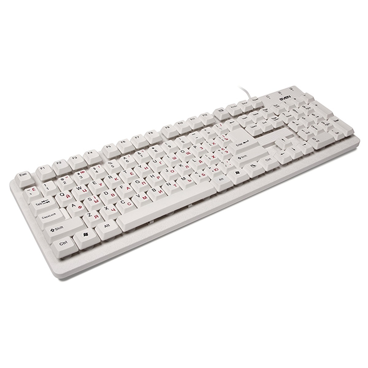 картинка Клавиатура проводная Sven 301, USB, белый от магазина Альфанит в Кунгуре