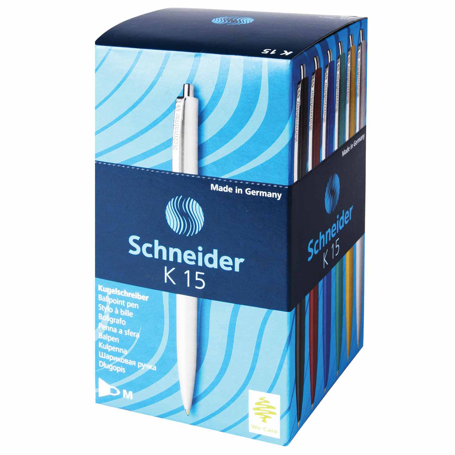 картинка Ручка шариковая автомат, 1,0 мм, синяя, "K15", Schneider, 130800 от магазина Альфанит в Кунгуре
