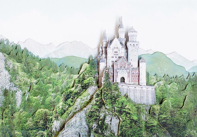 картинка Папертоль 14*20 см, "Замок в Баварии", Paperlove, L0201 от магазина Альфанит в Кунгуре