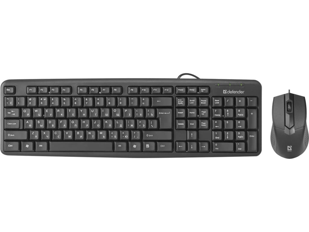 картинка Комплект проводной (клавиатура + мышь) Defender Dakota C-270 RU, USB, черный, 45270 от магазина Альфанит в Кунгуре