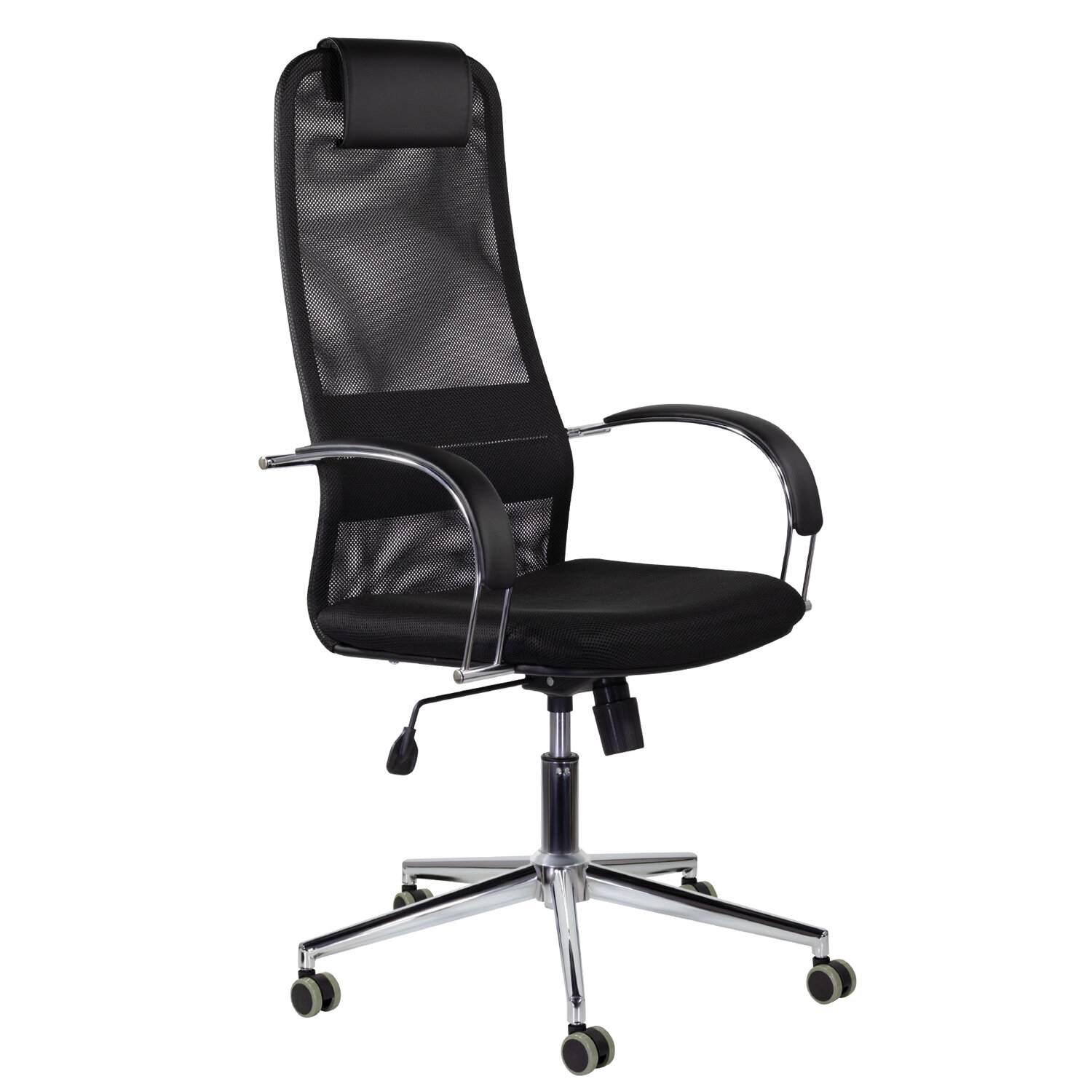 картинка Кресло офисное BRABIX "Pilot EX-610 CH premium", ткань/сетка, черный, с подлокотниками, 532417 от магазина Альфанит в Кунгуре