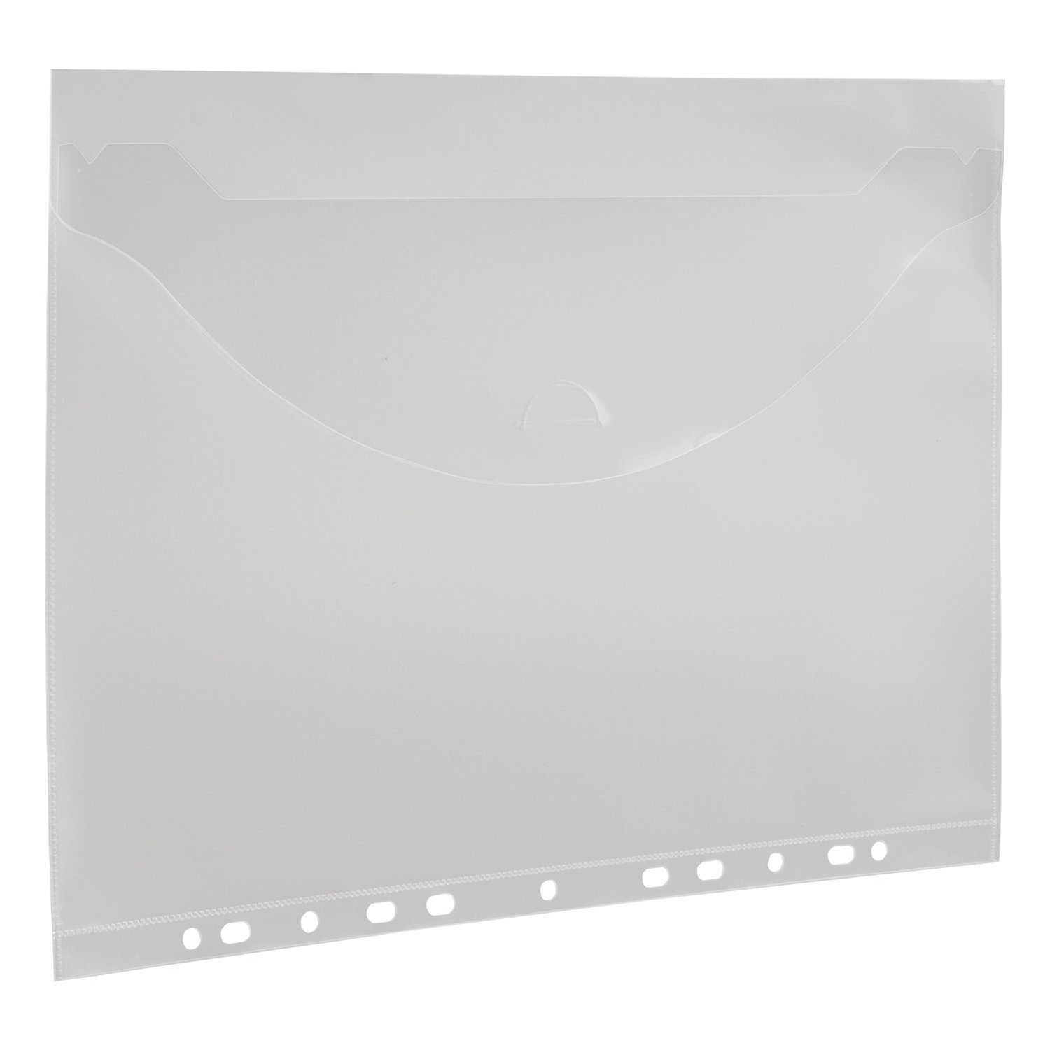 картинка Папка-конверт с прорезью, А4, корешок 0,15 мм, до 50 л, прозрачный, с перфорацией, BRAUBERG, 227312 от магазина Альфанит в Кунгуре