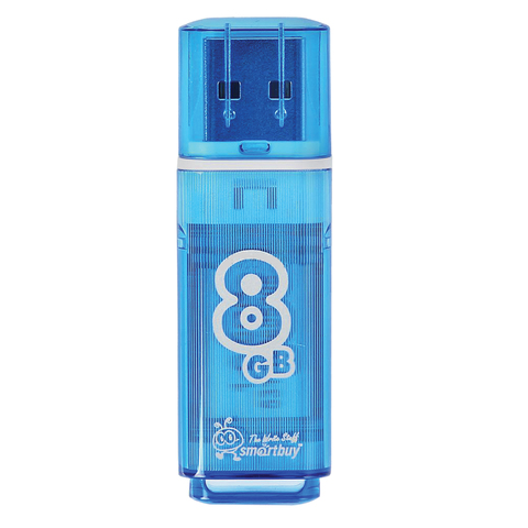 картинка Флеш-диск SmartBuy 8 GB, Glossy, синий, SB8GBGS-B от магазина Альфанит в Кунгуре