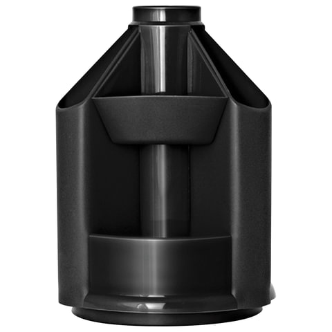 картинка Органайзер настольный, 10 отделов, пластик, черный, вращающийся, СТАММ, ОР70 от магазина Альфанит в Кунгуре