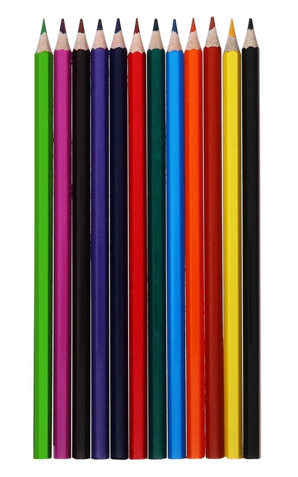картинка Карандаши цветные, 12 цв, 12 шт, пластик, трехгранный корпус, "Сова", Calligrata, 9904958 от магазина Альфанит в Кунгуре
