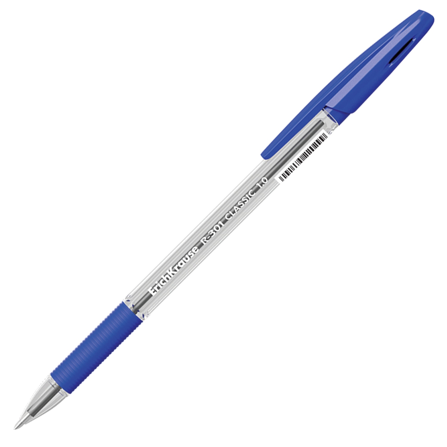 картинка Ручка шариковая, 1,0 мм, синяя, корп. прозрачный, грип, "R-301 Grip", Erich Krause, 39527 от магазина Альфанит в Кунгуре