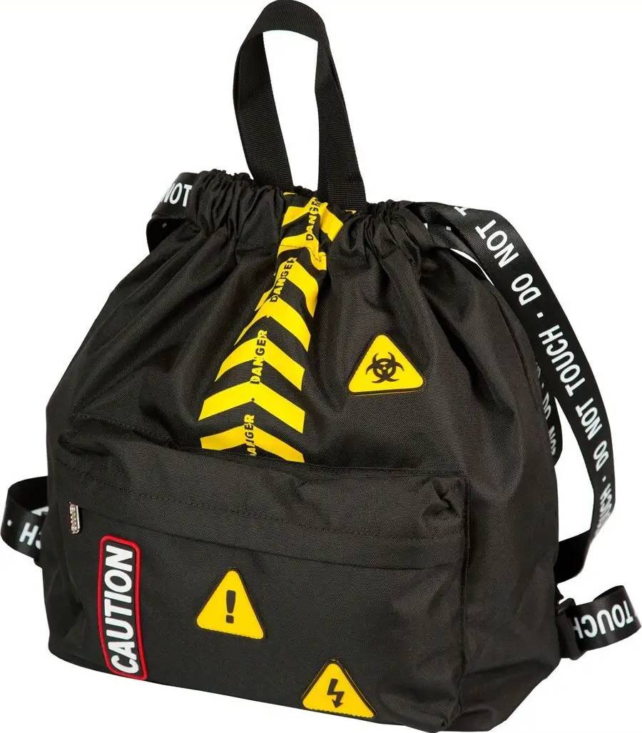 картинка Рюкзак-сумка, 1 отдел, 1 карман, 39*32*19 см, черный, "Danger", deVente, 7032397 от магазина Альфанит в Кунгуре