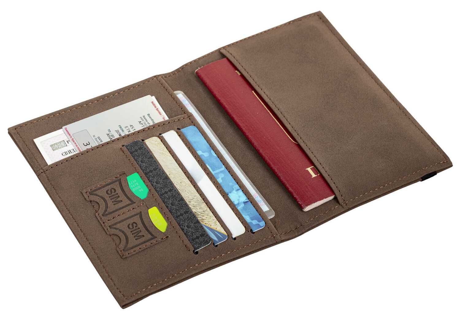 картинка Обложка для паспорта, экокожа, коричневый, "Passport", BRAUBERG, 238204 от магазина Альфанит в Кунгуре